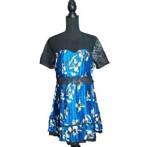Foxiedox Carmella Multi Pleated Short Dress Women's Size 10